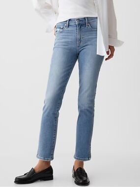 Gap Vintage Slim Mid Rise Split Hem Light Wash Jeans Size 10